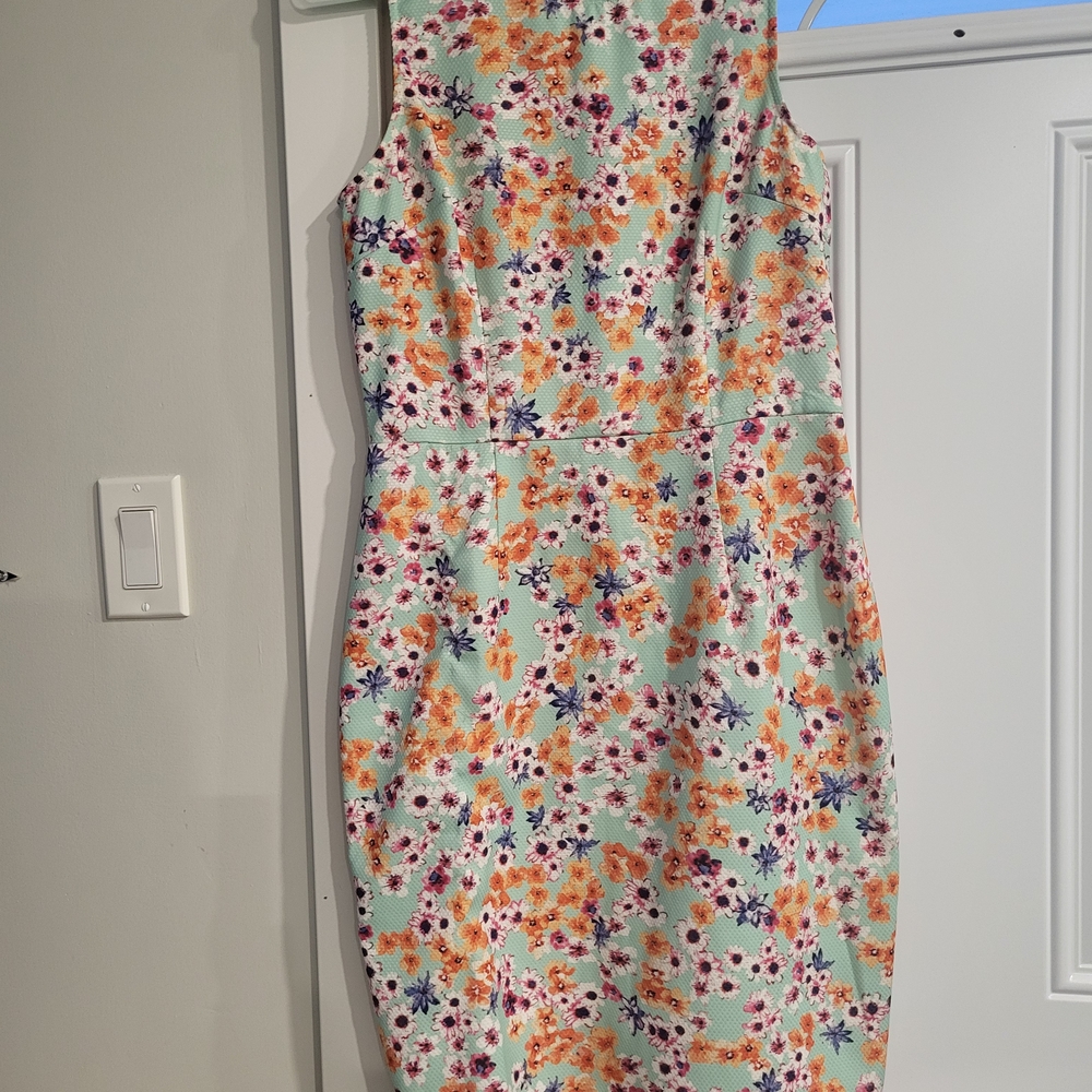 Floral Print Sleeveless Midi Dress